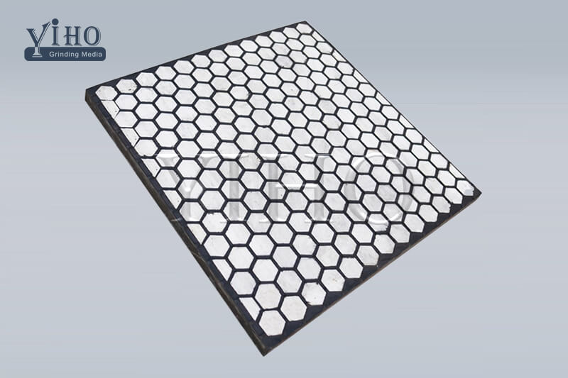 wear resistant steel-rubber-ceramic panel vulcanized ceramic plates