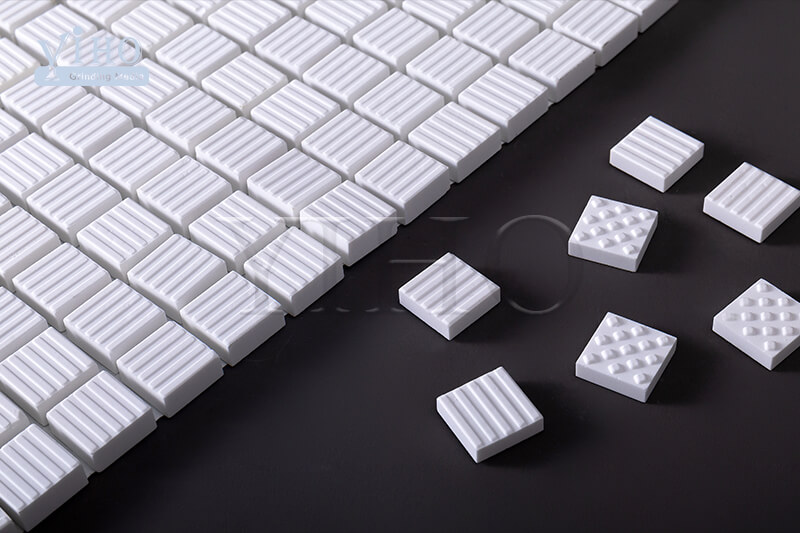 Mosaic mats alumina ceramic linings pieces