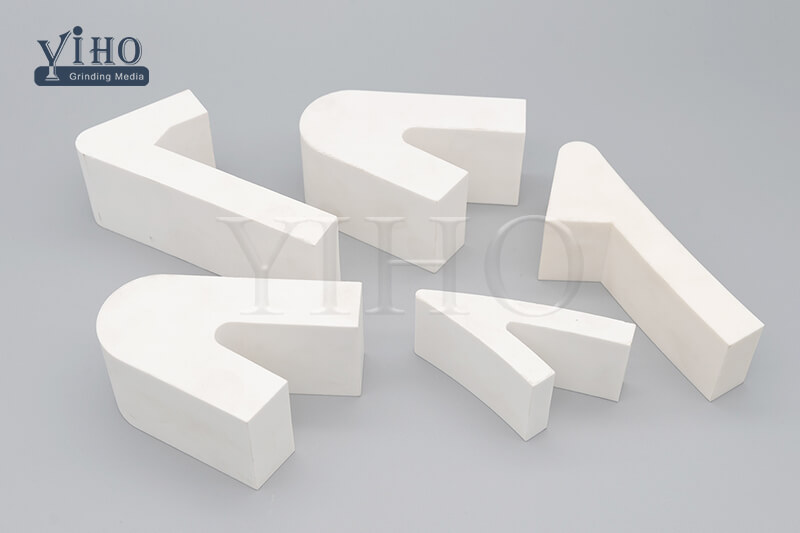 Pre-engineering alumina corner tile