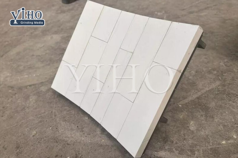 Rubber Embedded Ceramic Wear Tile Panels