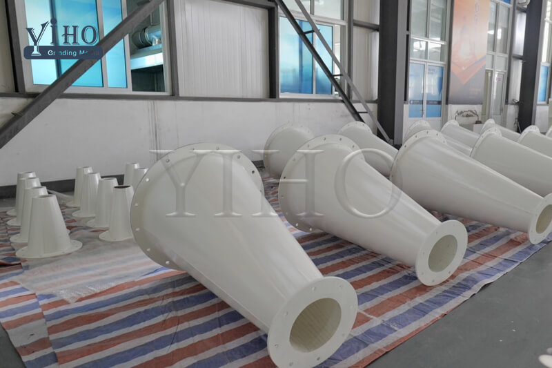 Ceramic cyclone parts alumina spigot apex