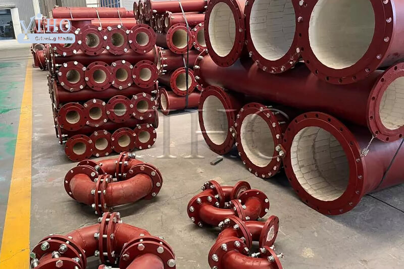 Engineering wear resistance solutions Alumina or Silicon Carbide Ceramic Lined Pipework